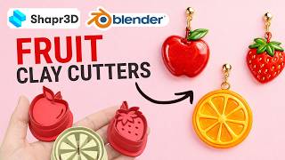 Blender vs Shapr3D: Make Fruit Clay Cutters for Earrings (SVG, PNG, DXF Tutorial)