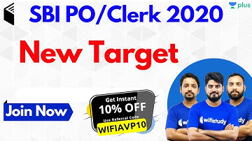 New Target | SBI PO/Clerk 2020 |  | Use Referral Code “WIFIAVP10” & Get 10% OFF