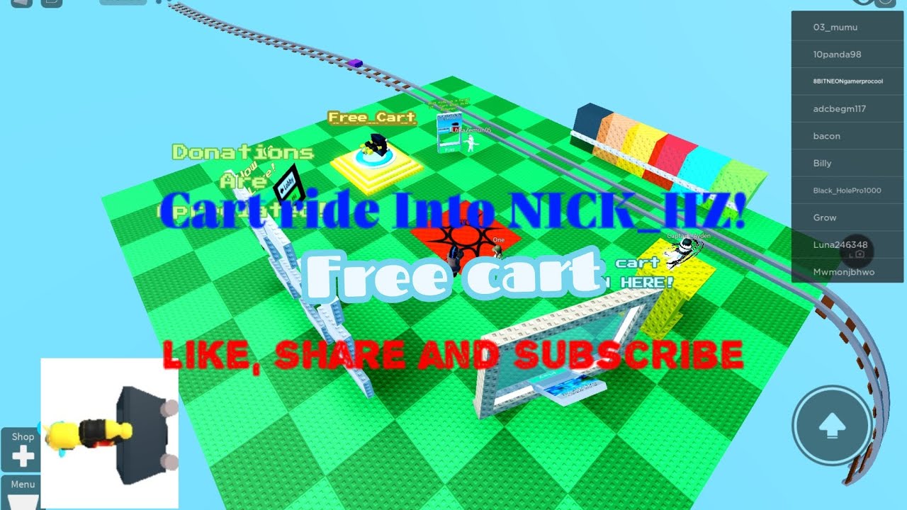 Cart Ride Text Create a cart ride! Cart ride into NICK_HZ! Claim the cart!!!!! - YouTube
