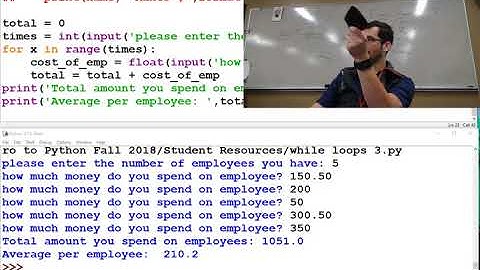 9-20-18 While Loops and Running Totals