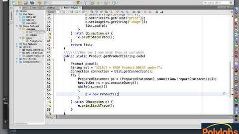 Java web JSP, Servlet - Assignment - P4 - chức năng select, insert, update, delete product