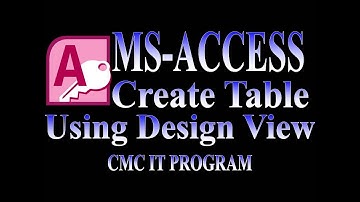 How To Create Table In Design View and Assign primary Key in Microsoft Access||MS-Access Tutorial