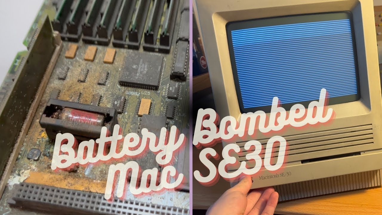 Battery Bombed Macintosh SE30 - YouTube