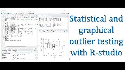 Outlier testing with R software