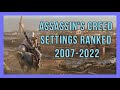 Assassins creed settings ranked 20072022