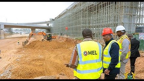 President Mahama inspects ongoing construction works on Ofankor-Nsawam road dualiazation