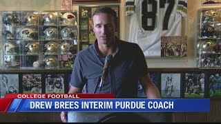 Drew Brees named interim Purdue assistant coach