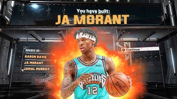 NBA 2K21 JA MORANT BUILD - 58 BADGE UPGRADES - BEST POINT GUARD BUILD