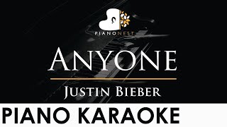 Justin Bieber - Anyone - Piano Karaoke Instrumental Cover with Lyrics