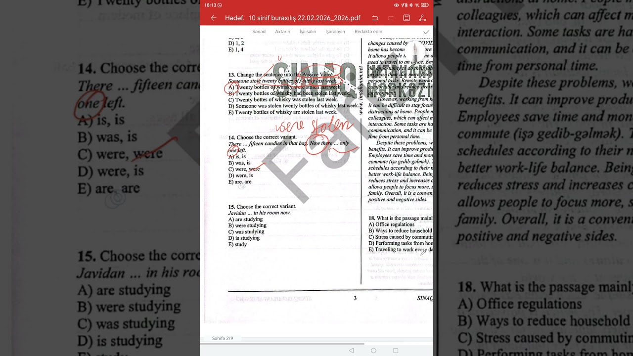 Hədəf 10 CU sinif yeni model sınaq mütləq izləyin ( 1-25) ingilis dili ✅🔊🔊 22.02.2026 