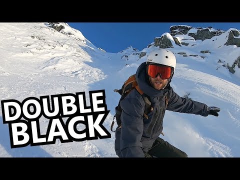 Scary Double Black Snowboarding in Whistler