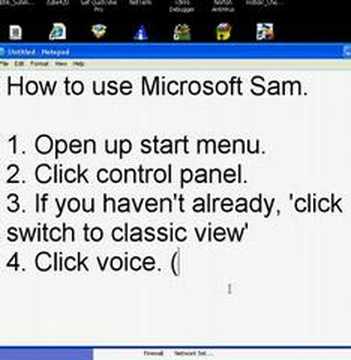 How to use Microsoft Sam