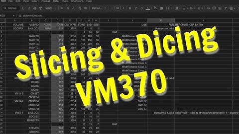 A little Slicing & Dicing of VM/370