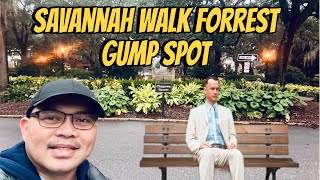 Early Morning Savannah Walk | Chippewa Square (Forrest Gump Bench), Riverwalk & Historic Squares