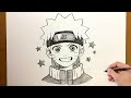 How to Draw Naruto Uzumaki Easy | Anime Drawing Step by Step