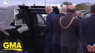 Biden arrives in Scotland ahead of COP26 l GMA
