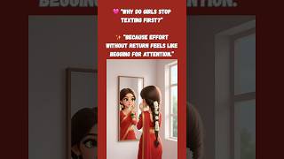 “Why do girls stop texting first?” 💭 Because effort. | Relatable girl quote | @girlythoughts.