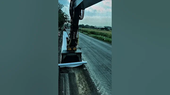 Road widening process#shorts #excavator #working #satisfying