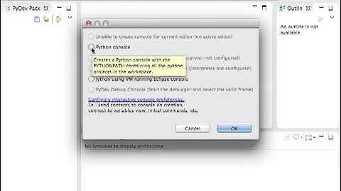 Opening the Python Console in Eclipse with PyDev