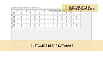 Autodesk Robot Structural Analysis : Customize Rebar Database