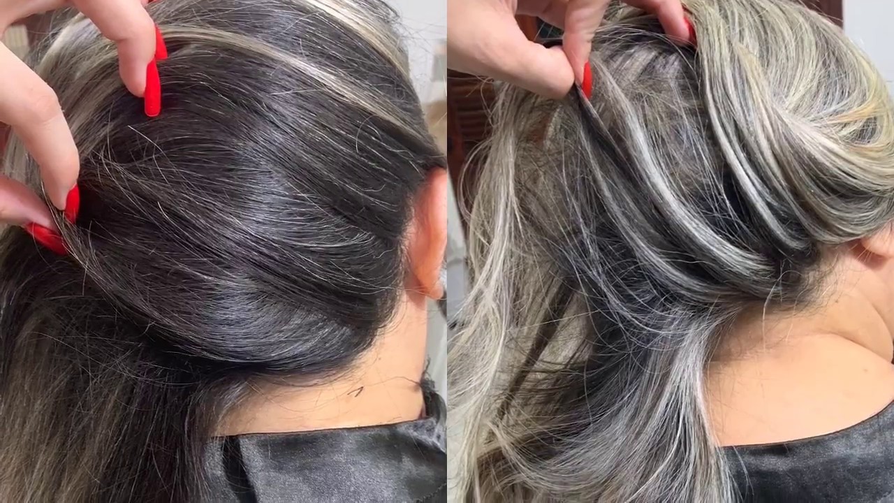 Mechas no contorno e topo