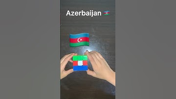 How to make ￼ Azerbaijan 🇦🇿🇦🇿🇦🇿 flag on Rubik cube #shorts, trending, viral