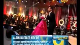 Gülden Karaböcek - NTV yılbaşı altın düetler kamera arkası