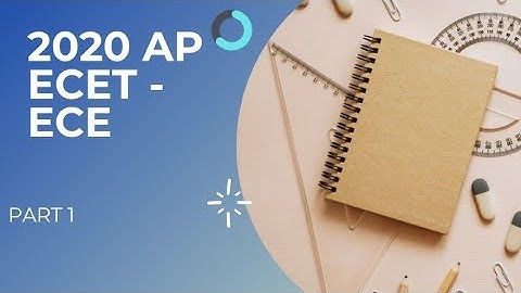 AP ECET 2020 ECE BRANCH SOLVED - PART -1-DIPLOMA