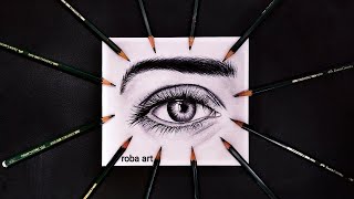 Learn how to draw an eye in detail(تعلم كيفية رسم العين بالتفصيل)