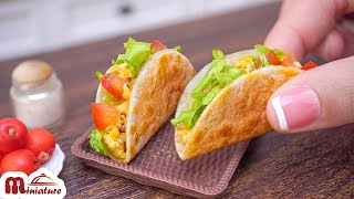 Tasty Miniature Chicken Tacos Recipe | New Snack Idea by Miniature Cooking | ASMR Cooking Mini Food