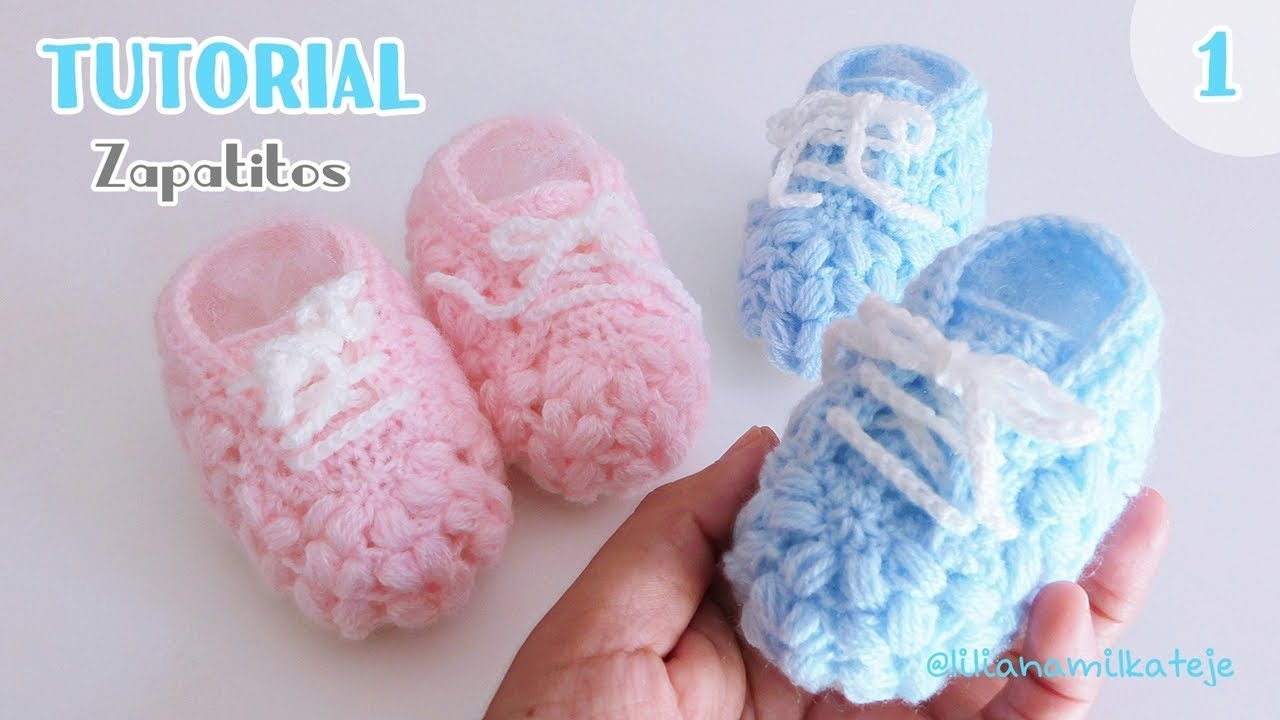 Como tejer zapatitos, botitas para bebes a crochet- ganchillo. Parte 1 YouTube