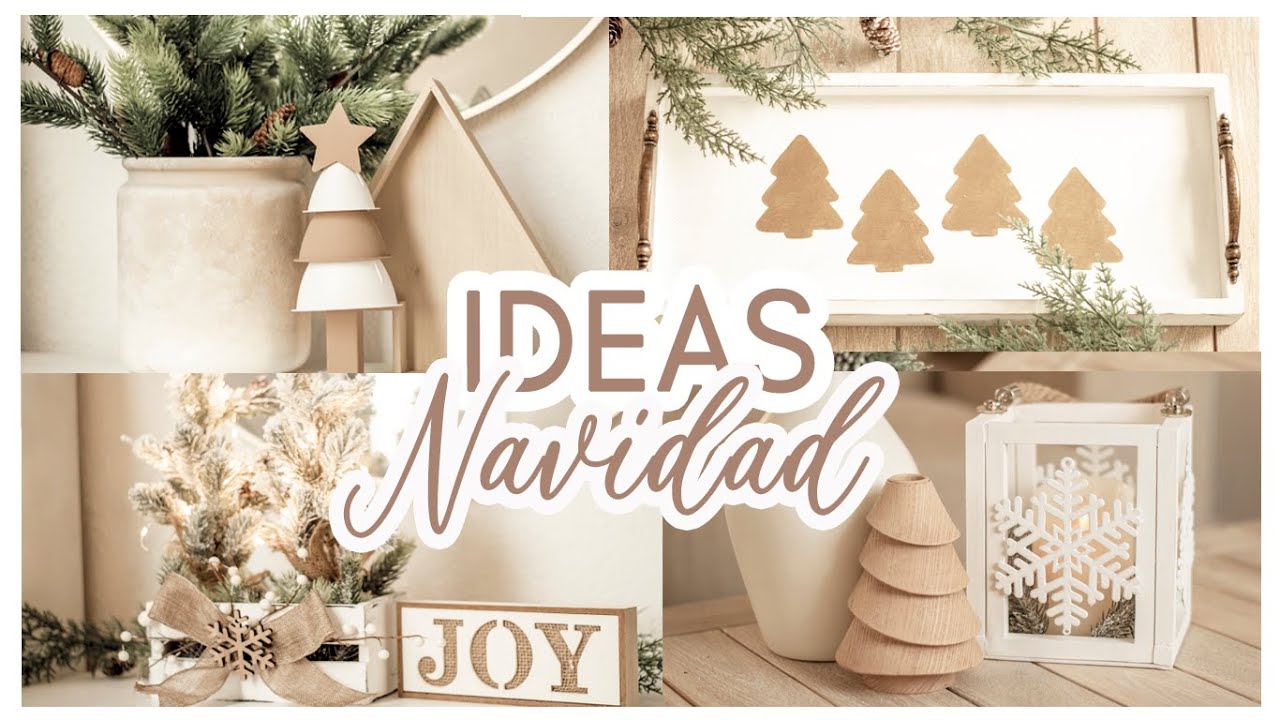 NAVIDAD🌲 DIYS FÁCILES QUE TIENES QUE HACER / IDEAS FÁCILES ELEGANTES Y ECONÓMICAS PARA DECORAR CASA