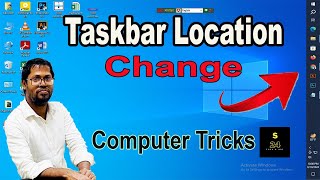 How to Change Taskbar Location - Computer Tips & Tricks - How to normalize Taskbar - Lock Taskbar