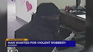 Search for man accused of robbing Madison Title Loans
