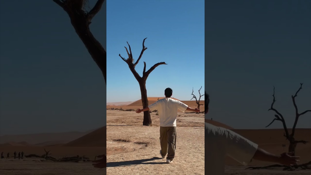 人生で一度は行ってみたかったナミブ砂漠🇳🇦 登るの大変だったけど絶景で圧巻だった！#ナミビア #ナミビア旅行