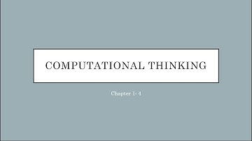 Computational Thinking (Part 2 - Modelling)