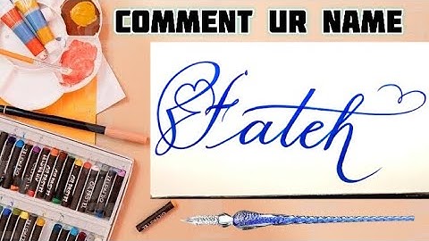 Fateh Name Signature Calligraphy Status | How to Draw, Cursive Calligraphy with Cut Marker