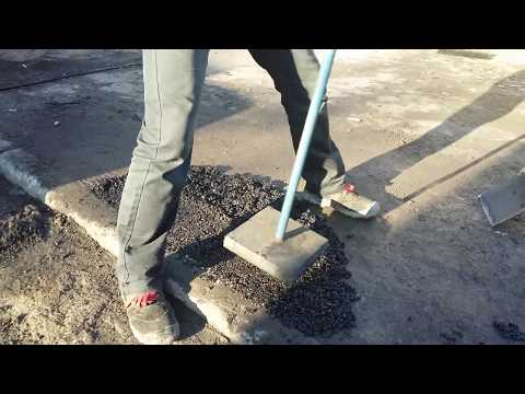 Asfalt na zimno - mieszanka asfaltowa w workach - przykład zastosowania