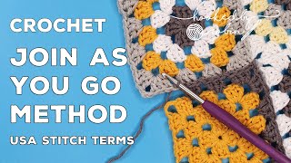 How to Crochet the Join As You Go (JAYG) Method | Granny Square Joining