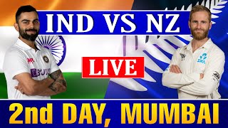 Live: India vs New Zealand 2nd Test | IND VS NZ Live Match Today | IND VS NZ 2nd Test Day 2