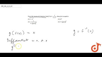 If g is the inverse of a function f and `f^