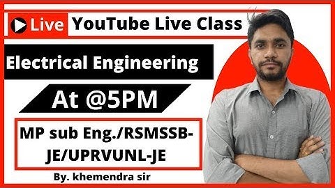 Live Class 5pm - Electrical Engineering | Objective Practice Set | MP Sub Eng/RSMSSB-JE