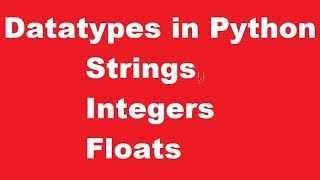 What are basic Datatypes in Python Strings, Integers and Floats (English)