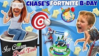 Chase's 7th Birthday = Mommy Ice Cream Dunk Tank! (FUNnel Fam Vlog)