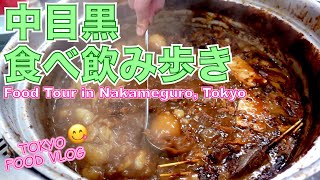 【中目黒グルメ🍻】大衆酒場でモツ刺し、もつ焼、煮込み、イタリアン、スイーツ／ワカコ酒ロケ地／コの字酒場でシャリキン／女ひとり酒【ごはん日記#101】Tokyo Vlog at Nakameguro