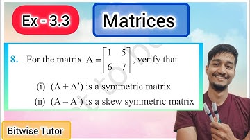 Class 12 Ex 3.3 Q8 Maths | Ex 3.3 class 12 maths q8 | Question 8 exercise 3.3 Class 12