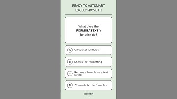 What does the FORMULATEXT() function do?