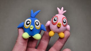 How to make bird figurine out of clay | Angry birds DIY- foam air dry clay