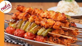 Easy Baked Chicken Skewers in the Oven 😋 Oven Baked Chicken Kabobs Recipe