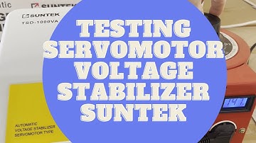 Testing servomotor voltage stabilizer  SUNTEK Test du stabilisateur de tension du servomoteur SUNTEK